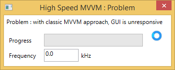 Classic MVVM: GUI is frozen during 20 seconds